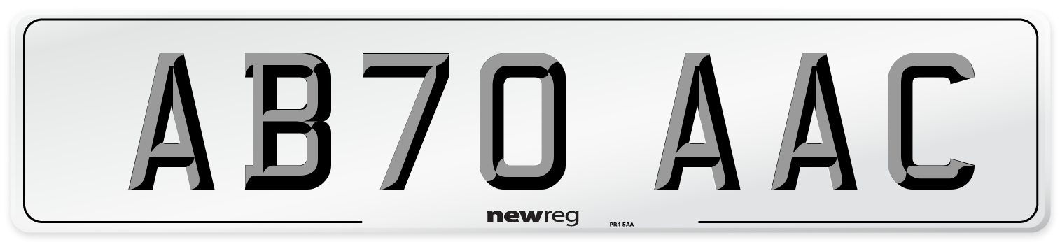 AB70 AAC Number Plate from New Reg